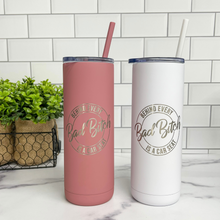 Load image into Gallery viewer, Behind Every Mom Skinny Matte Tumbler
