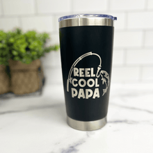 Load image into Gallery viewer, Customizable &quot;Reel Cool Grandpa&quot; Travel Tumbler
