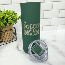 Load image into Gallery viewer, Soccer Mom Skinny Matte Tumbler
